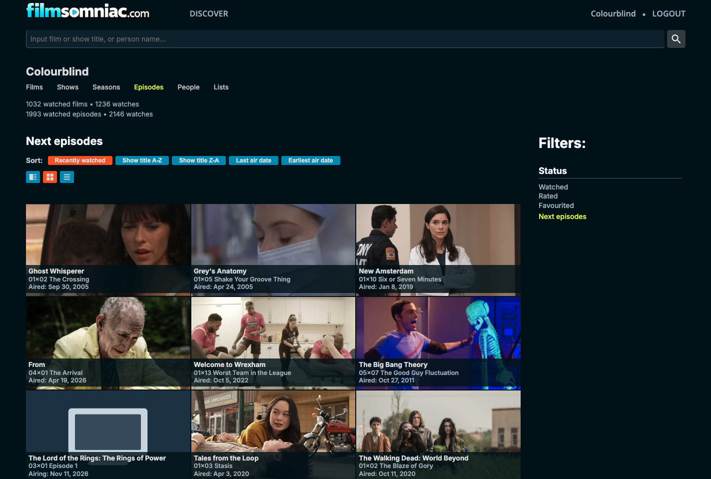 Next episodes to watch in Filmsomniac